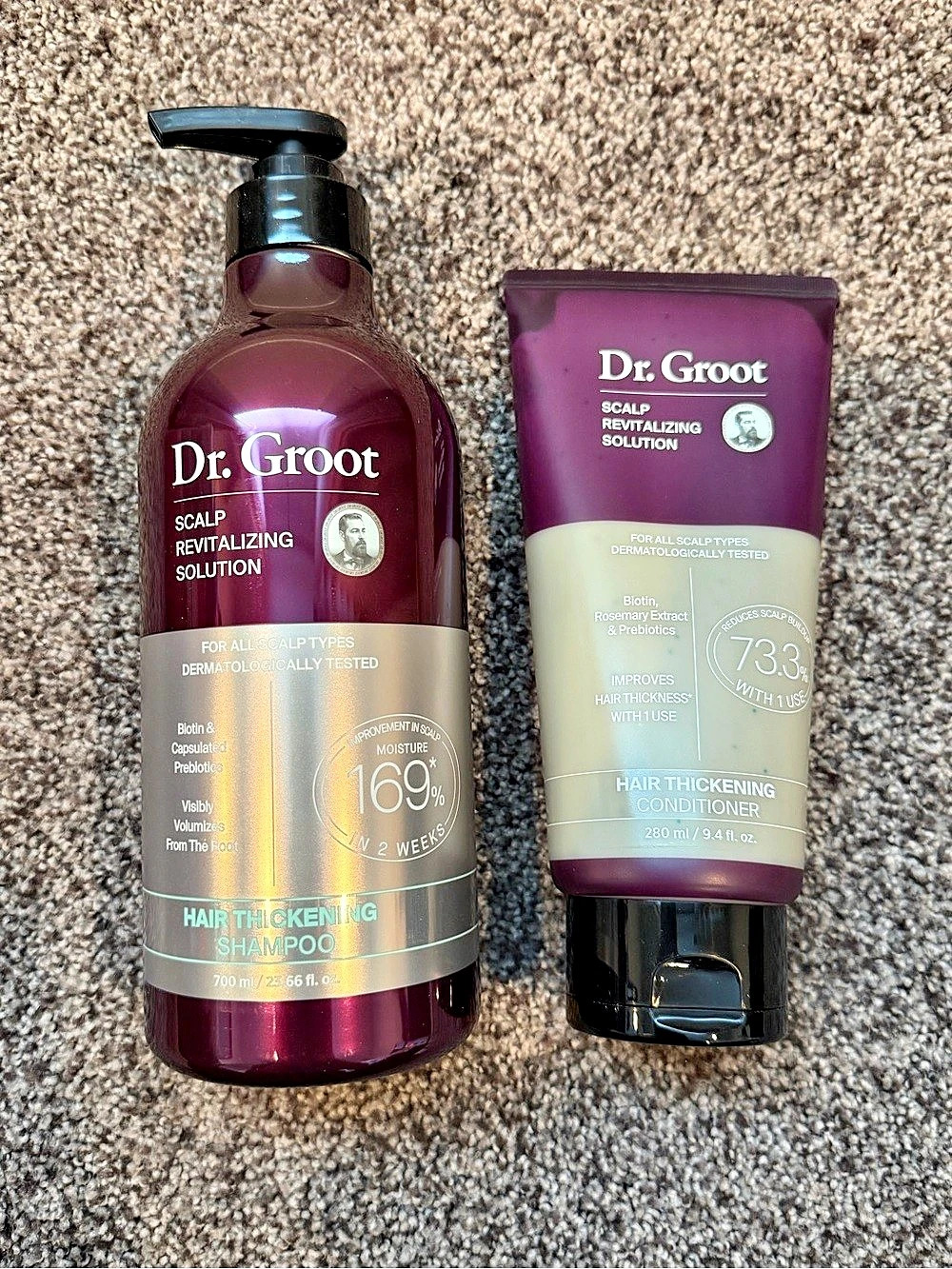 Dr. Groot Scalp Revitalizing Solution Hair Thickening Shampoo and Conditioner